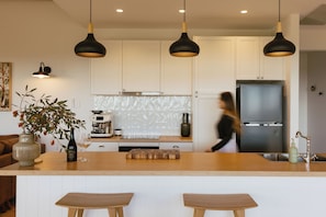 Coffee/tea maker, fridge, microwave, oven - Escape Two - Luxury romantic vineyard villa, sunset views & outdoor bath (McLaren Vale)