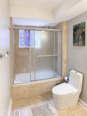 Shower, hair dryer - 2 Bedroom Unit in Toronto, Private Entry (Toronto)
