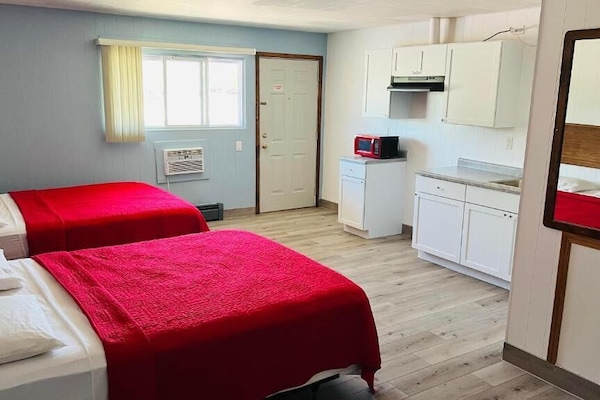 Blackout drapes, soundproofing, iron/ironing board (on request)