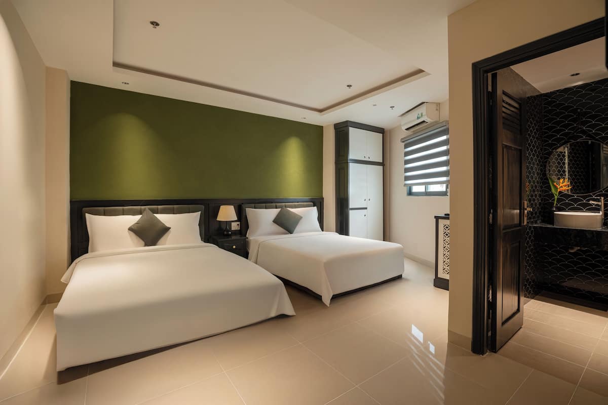Family Quadruple Room | Premium bedding, memory foam beds, in-room safe, blackout drapes