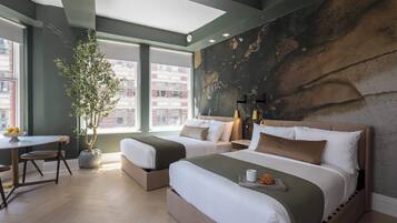Iron/ironing board, travel crib, WiFi, bed sheets