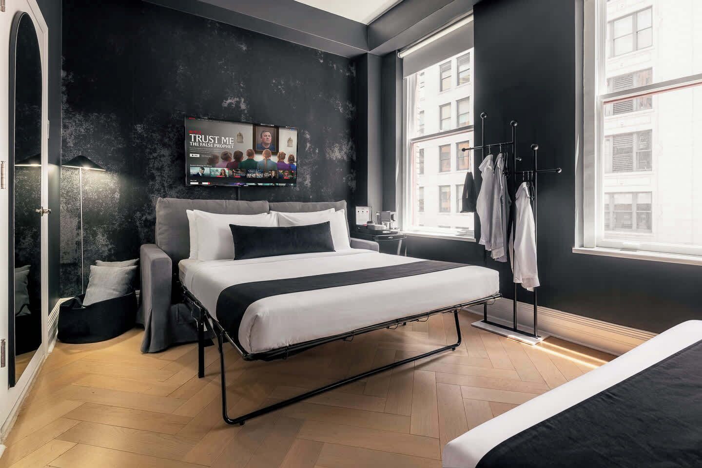 Iron/ironing board, travel crib, WiFi, bed sheets