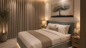 In-room safe, blackout curtains, soundproofing, iron/ironing board