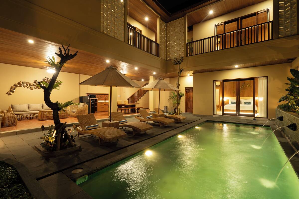 Three Bedroom Private Pool Villa | ミニバー、ベビーベッド (無料)、WiFi (無料)、ベッドシーツ