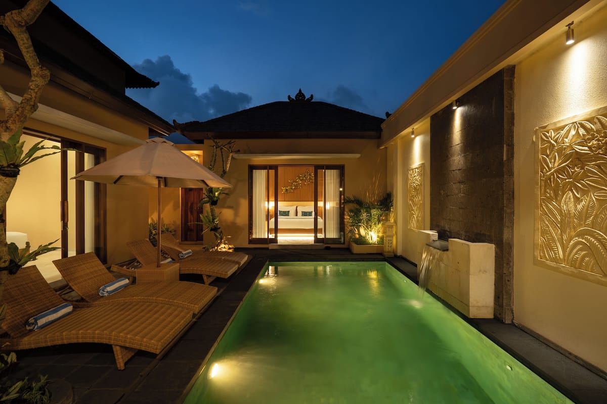Two Bedroom Private Pool Villa | ミニバー、ベビーベッド (無料)、WiFi (無料)、ベッドシーツ