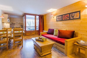Living area - Apartment in Savoie with Heated Poo (Brides-les-Bains)