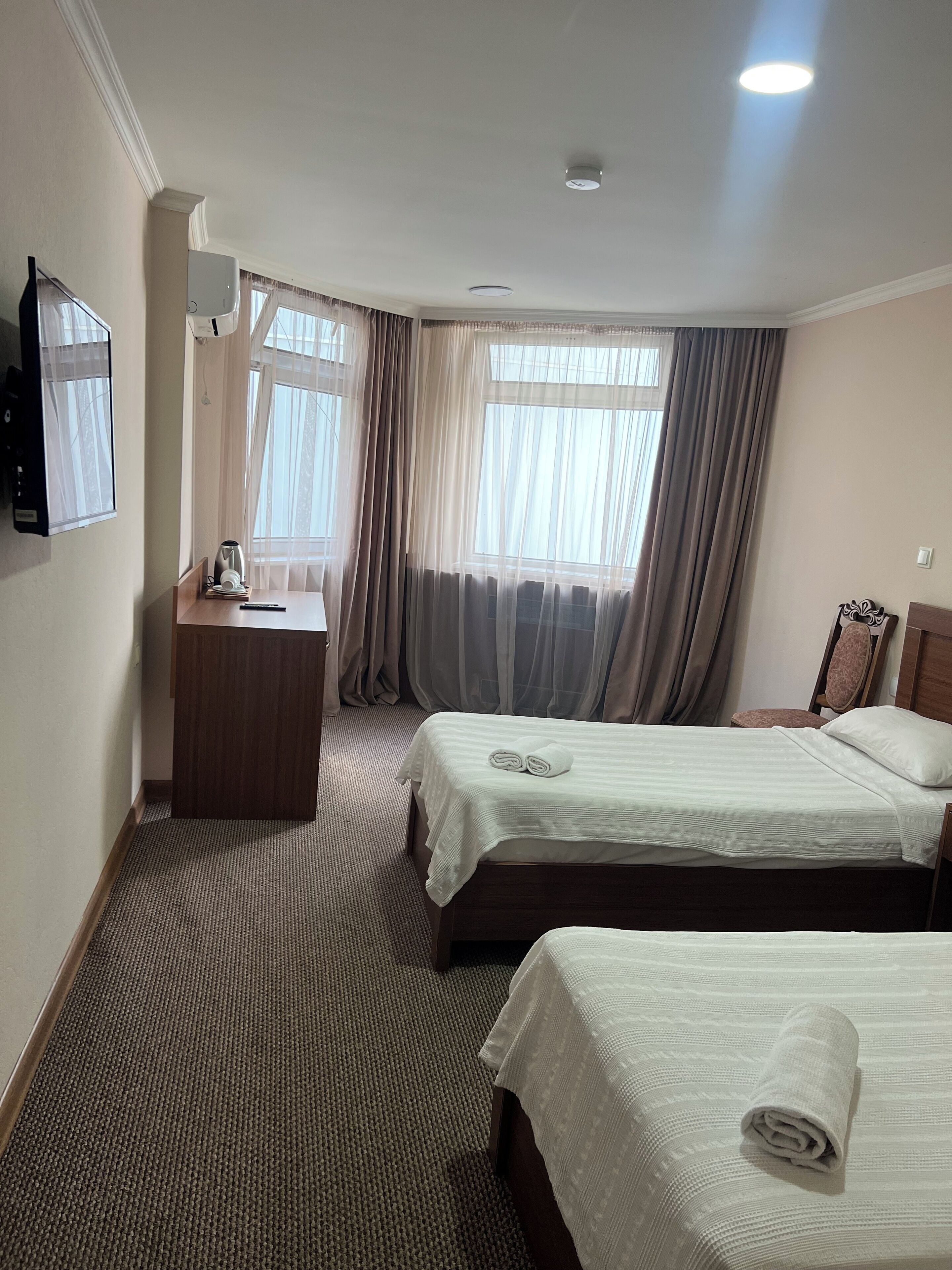 Comfort Double or Twin Room, Balcony, City View | In-room safe, desk, laptop workspace, blackout curtains