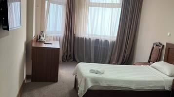In-room safe, desk, laptop workspace, blackout drapes