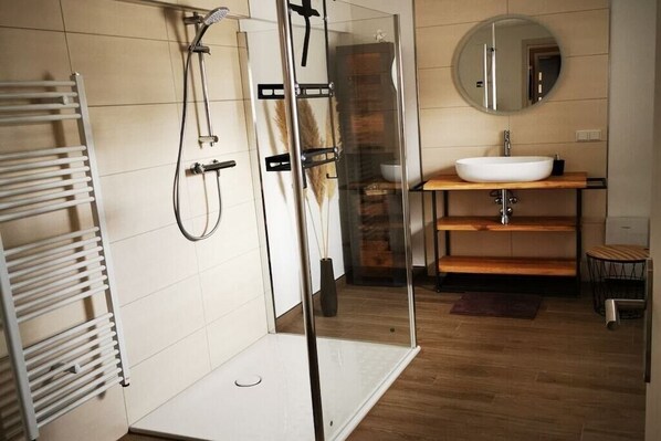 Shower, hair dryer