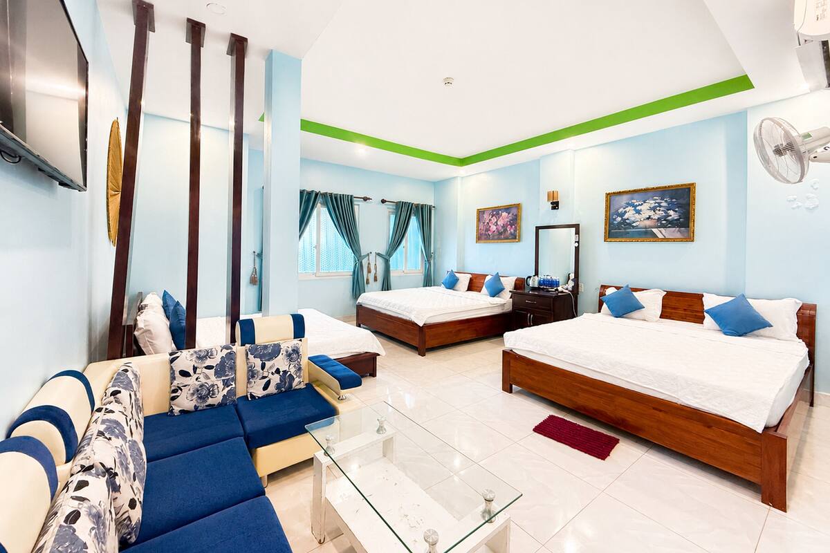 Family 6 Pax | Phòng cách âm, truy cập Internet không dây miễn phí, bộ trải giường