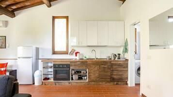 Fridge, oven, dishwasher, coffee/tea maker