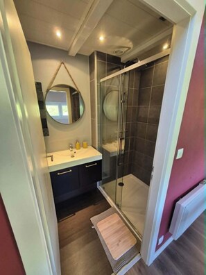 Shower, towels, soap, toilet paper - Vrbo Property (Andlau)