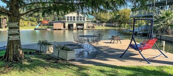 Charming dog-friendly lakefront home with lake view, dock, & washer/dryer