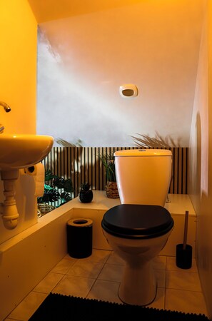 Shower, hair dryer, towels, toilet paper - Vrbo Property (Avranches)