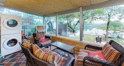 Wonderful Lakefront Home w/ Yard, Water Views, Central AC, WiFi, Private W/D