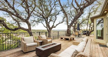Natural cliffside oasis with impressive views, gas fireplace and dock