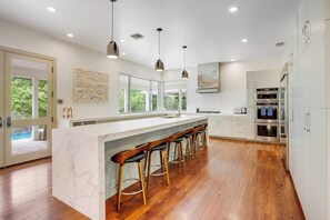 Private kitchen - Inviting waterfront home with pool, patio, fireplace, W/D, & dog-friendly (Hunt)