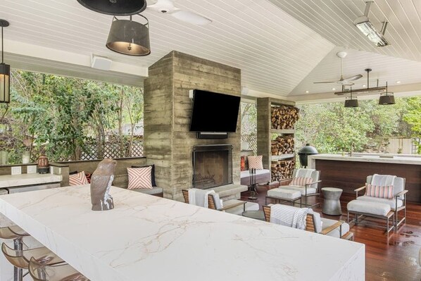 Property grounds - Inviting waterfront home with pool, patio, fireplace, W/D, & dog-friendly (Hunt)