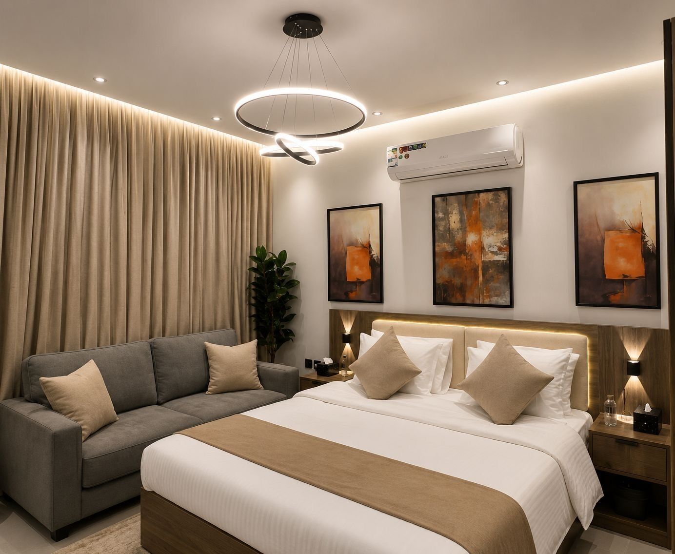 Luxury Studio, Kitchen, Ground Floor | Blackout curtains, iron/ironing board, free WiFi