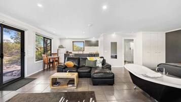 TV, fireplace, DVD player, stereo