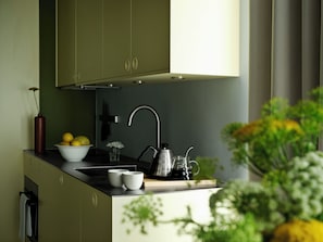Superior-Studio, 1 Queen-Bett, Nichtraucher | Eigene Küche | Wasserkocher mit Kaffee-/Teezubehör, Kühlschrank, Ofen, Herdplatte