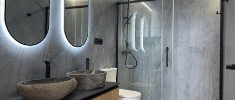 Hair dryer, towels