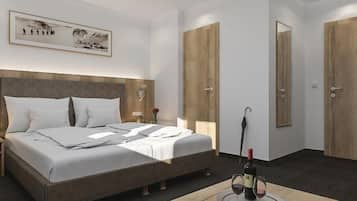 Standard-Doppel- oder -Zweibettzimmer, Balkon, Bergblick | Zimmersafe, schallisolierte Zimmer, kostenloses WLAN