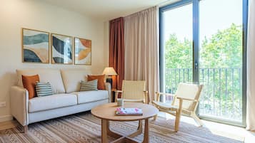 Apartamento estándar, accesible en silla de ruedas, mirando al mar | Zona de estar