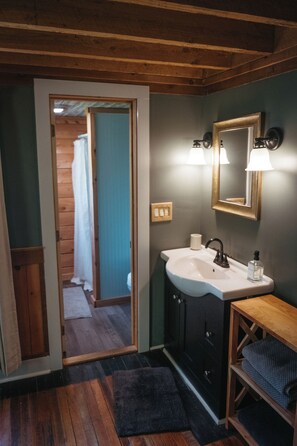 Shower, towels, soap, toilet paper - Charming 2-bedroom cabin on 3+ acres < 15 min. to downtown Blowing Rock! (Lenoir)