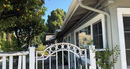 Gated 2-bedroom house in central Fremont with refreshing AC and parking garage