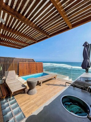 Apartemen, balkon, pemandangan pantai | Teras/patio