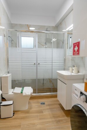 Shower, hair dryer, towels, soap - Fotini's Meteora Haven (Kalampaka)