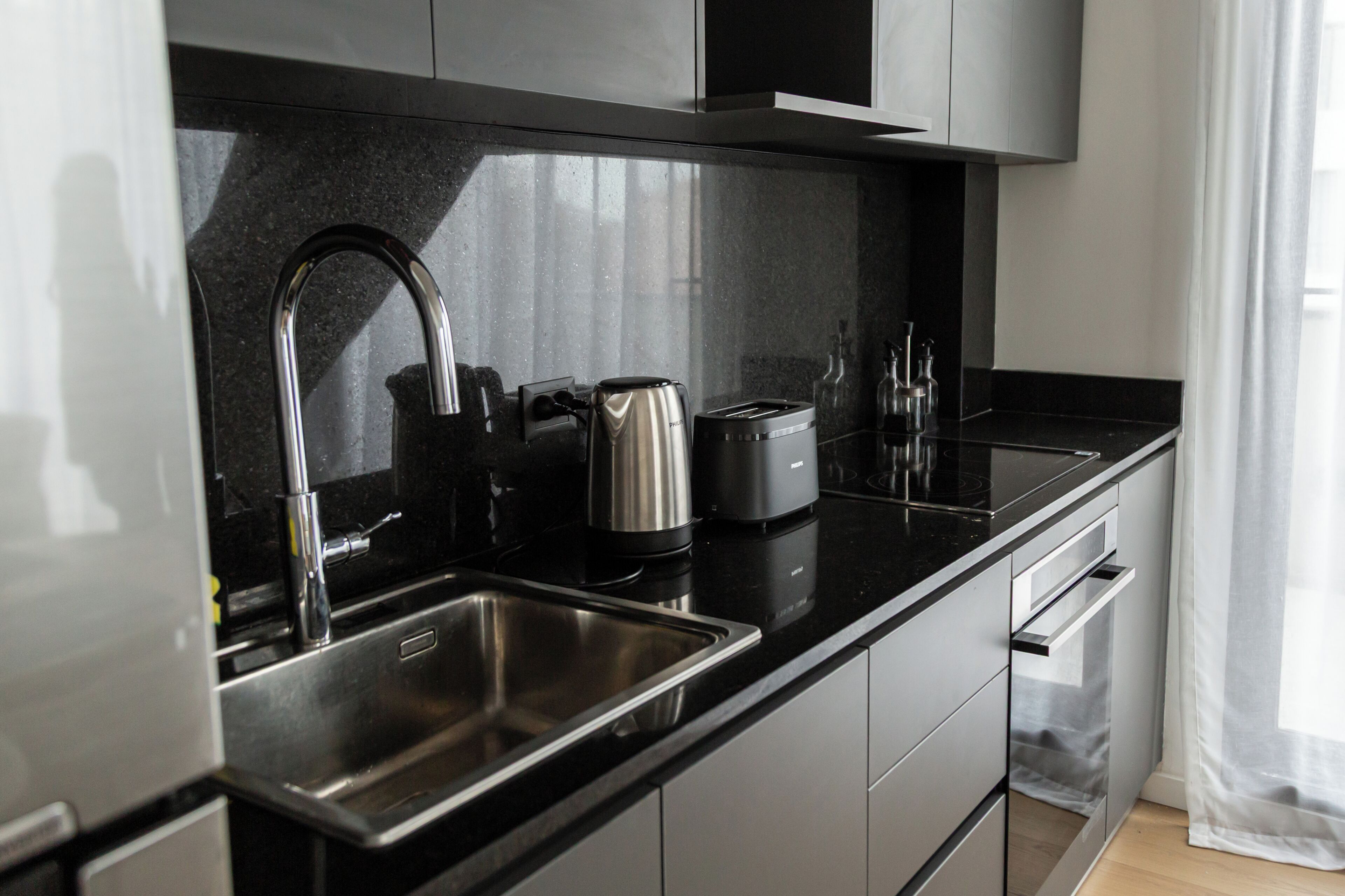 Studio, Balcony | Private kitchen