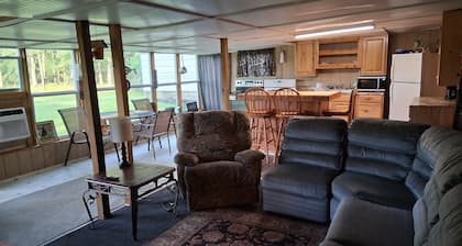 Cabin at the lake at Monterrey Park and boat launch area cabin2 back cabin