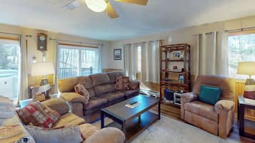 TV, DVD player, stereo