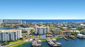 Aerial View Dolphin Point  - Dolphin Point 305C🛥️Destin Harbor🌊Waterfront (Destin)