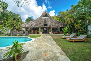 Pool - Villa Uva del Mar - 4 CH A/C - 4.5 SDB - Private Pool - Garden- BBQ- 100 M Beach (Las Terrenas)