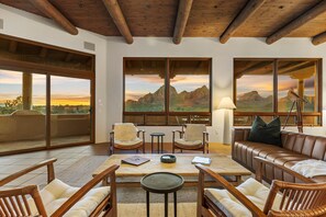 Living area - Private Red Rock Retreat: Pool, Spa, Sauna in Uptown (Sedona)