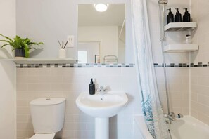 Ducha, secador de pelo y champú
