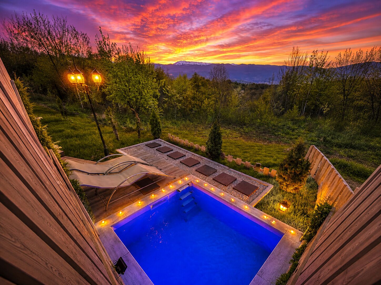Outdoor pool, a heated pool
