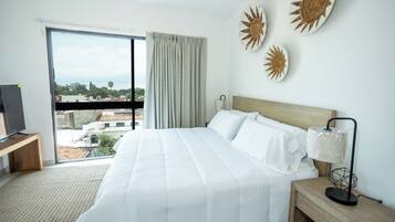 Blackout curtains, iron/ironing board, free WiFi, bed sheets