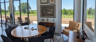 Modern Lodge Near Fall River, Huge Windows and Views, Very Private