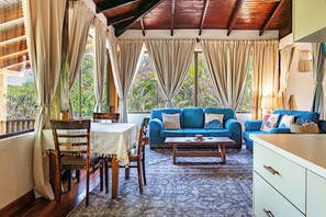 Living area - Boho Studio Retreat; 10-Min Walk to Playa Grande Beach (Playa Grande)