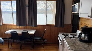 Fridge, microwave, oven, coffee/tea maker
