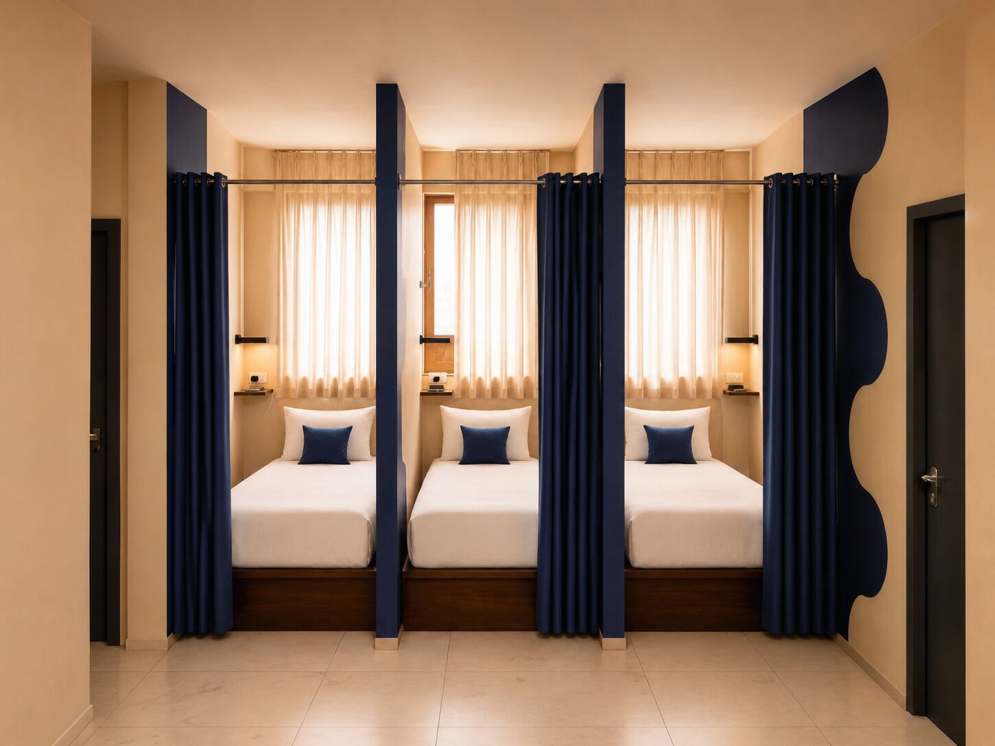 Dormitório compartilhado superior | Cofres nos quartos, Wi-Fi de cortesia, roupa de cama