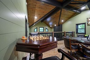 Dining - Private Gated Heated Pool • Hot Tub • Stocked Pond • Arcade & Game Tables (Broken Bow)