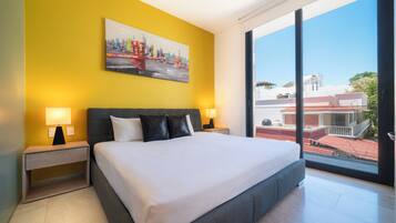 Comfort Apartment, City View | Blackout curtains, iron/ironing board, free WiFi