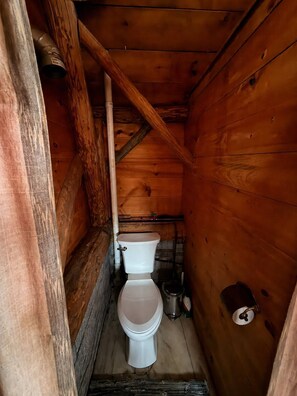 Bathroom - Handcrafted Woodland Cabin w/ Sauna & Mtn Views (Washington)