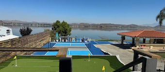 Lakefront Oasis with 2 Private Pickleball Courts, Kayaks, Gazebo, Games & BBQ