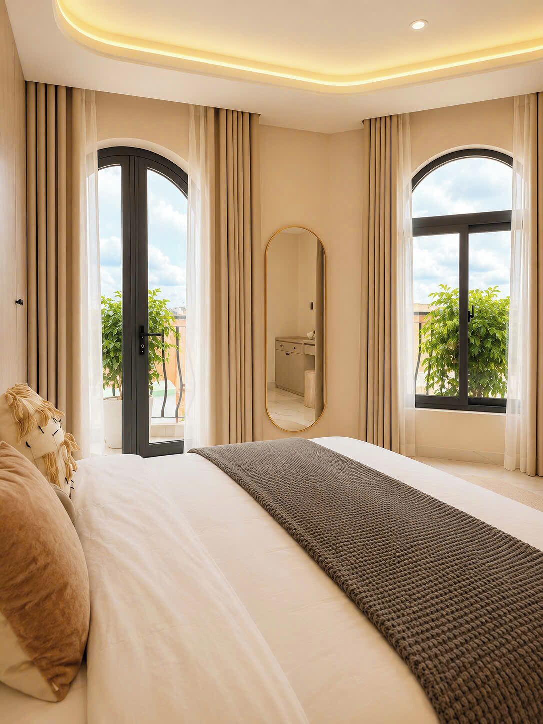 Kahden hengen romanttinen huone, kaupunkinäköala | Terassi/patio